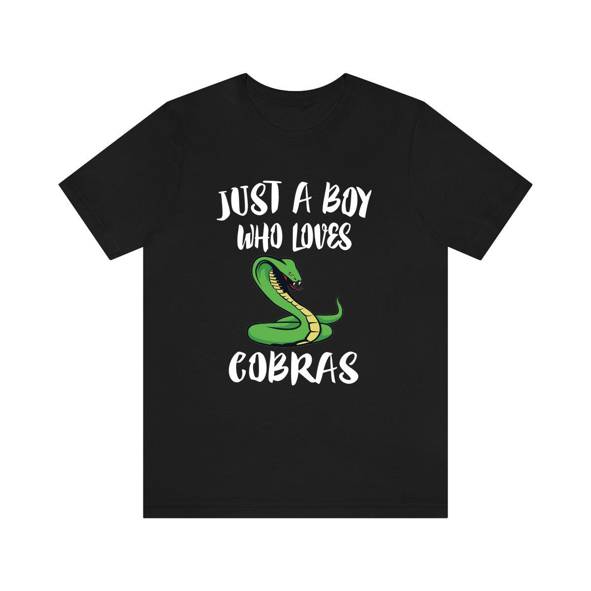 Just A Boy Who Loves Cobras Snakes Shirt, Cobra Lover Shirt, Snake Shirt, Cobra Lover Gift, Animal Adult Kids T-Shirt Image 1