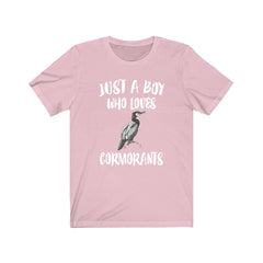 Just a boy who loves cormorants diving coastal fishing bird tee