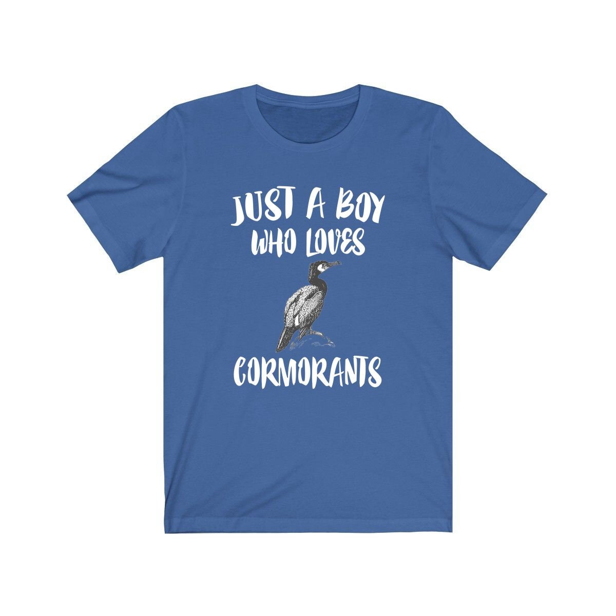 Just a boy who loves cormorants diving coastal fishing bird tee