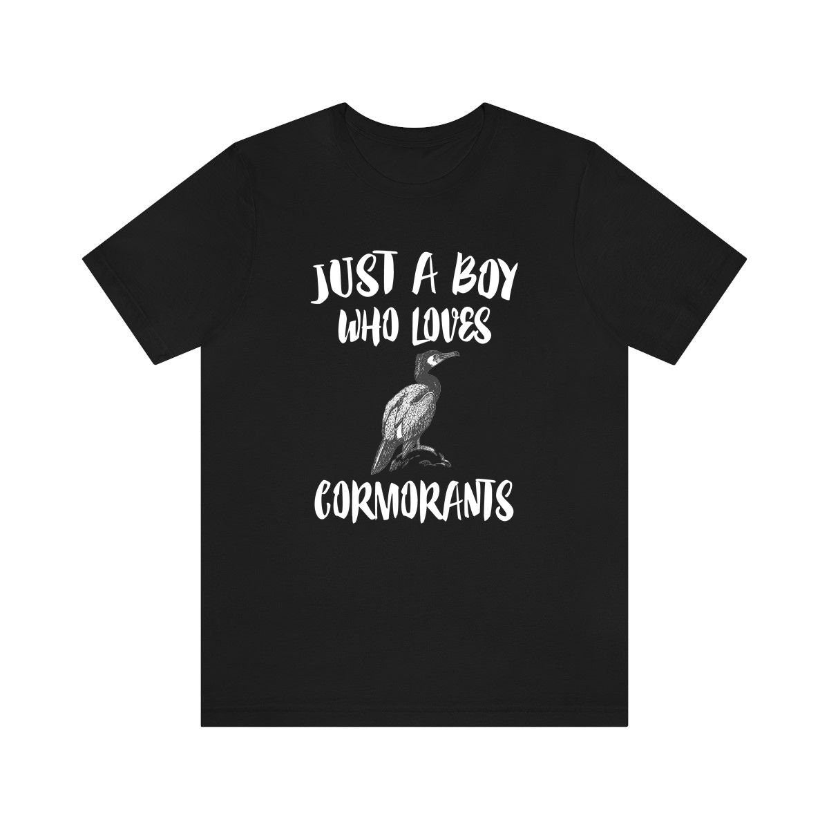 Just A Boy Who Loves Cormorants Birds Shirt, Cormorant Lover Shirt, Birding Shirt, Cormorant Lover Gift, Animal Adult Kids T-Shirt Image 1