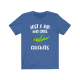Just A Boy Who Loves Crickets Shirt, Cricket Lover Shirt, Cricket Shirt, Cricket Lover Gift, Animal Adult Kids T-Shirt Image 3