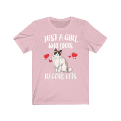 Just A Girl Who Loves Ragdoll Cats Shirt - Ragdoll cat print design