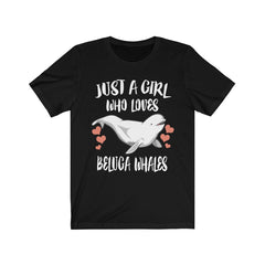 Just A Girl Who Loves Beluga Whales Shirt - beluga whale print design