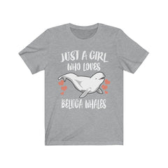 Just A Girl Who Loves Beluga Whales Shirt - beluga whale print design