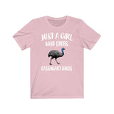 Just A Girl Who Loves Cassowary Birds Shirt, Cassowary Lover Shirt, Cassowary Lover Gift, Birding Shirt, Animal Adult Toddler Kids T-Shirt Image 2