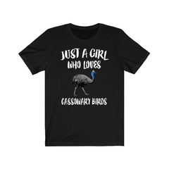 Cassowary T-Shirt for Girls - cassowary print design