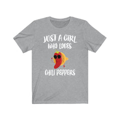 Just A Girl Who Loves Chili Peppers Shirt - chili pepper print design