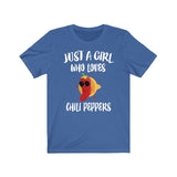 Just A Girl Who Loves Chili Peppers Shirt, Chili Peppers Lover Shirt, Chili Peppers Lover Gift Shirt, Chili Adult Toddler Kids T-Shirt Image 4