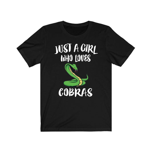 Just a girl who loves cobras venomous elapid snake lover tee