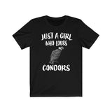 Just A Girl Who Loves Condors Birds Shirt, Condor Lover Shirt, Condor Lover Gift, Birding Shirt, Animal Adult Toddler Kids T-Shirt Image 3