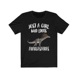 Just A Girl Who Loves Amargasaurus Dinosaur Shirt, Amargasaurus Shirt, Dinosaur Lover Animal Adult Toddler Infant Kids Gift T-Shirt Image 2