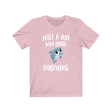 Just A Boy Who Loves Dolphins Shirt, Dolphin Lover Shirt, Dolphin Shirt, Dolphin Lover Gift, Animal Adult Kids T-Shirt Image 4