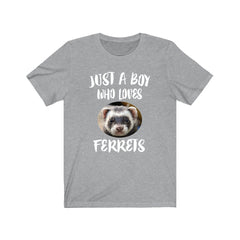 Just A Boy Who Loves Ferrets Shirt - ferret print design