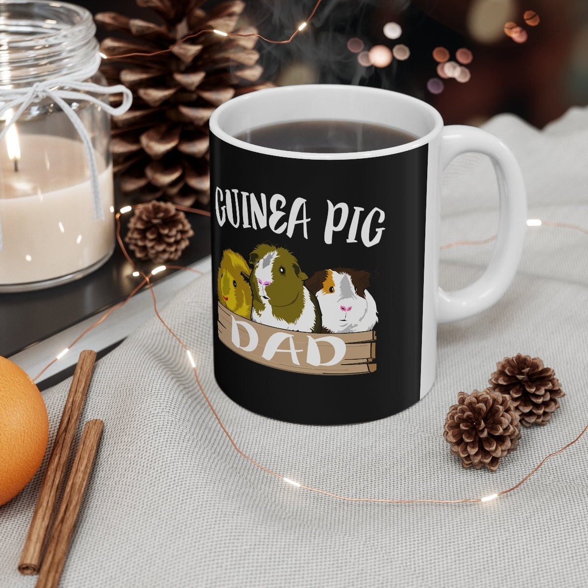 Guinea Pig Dad Coffee Mug - guinea pig print design