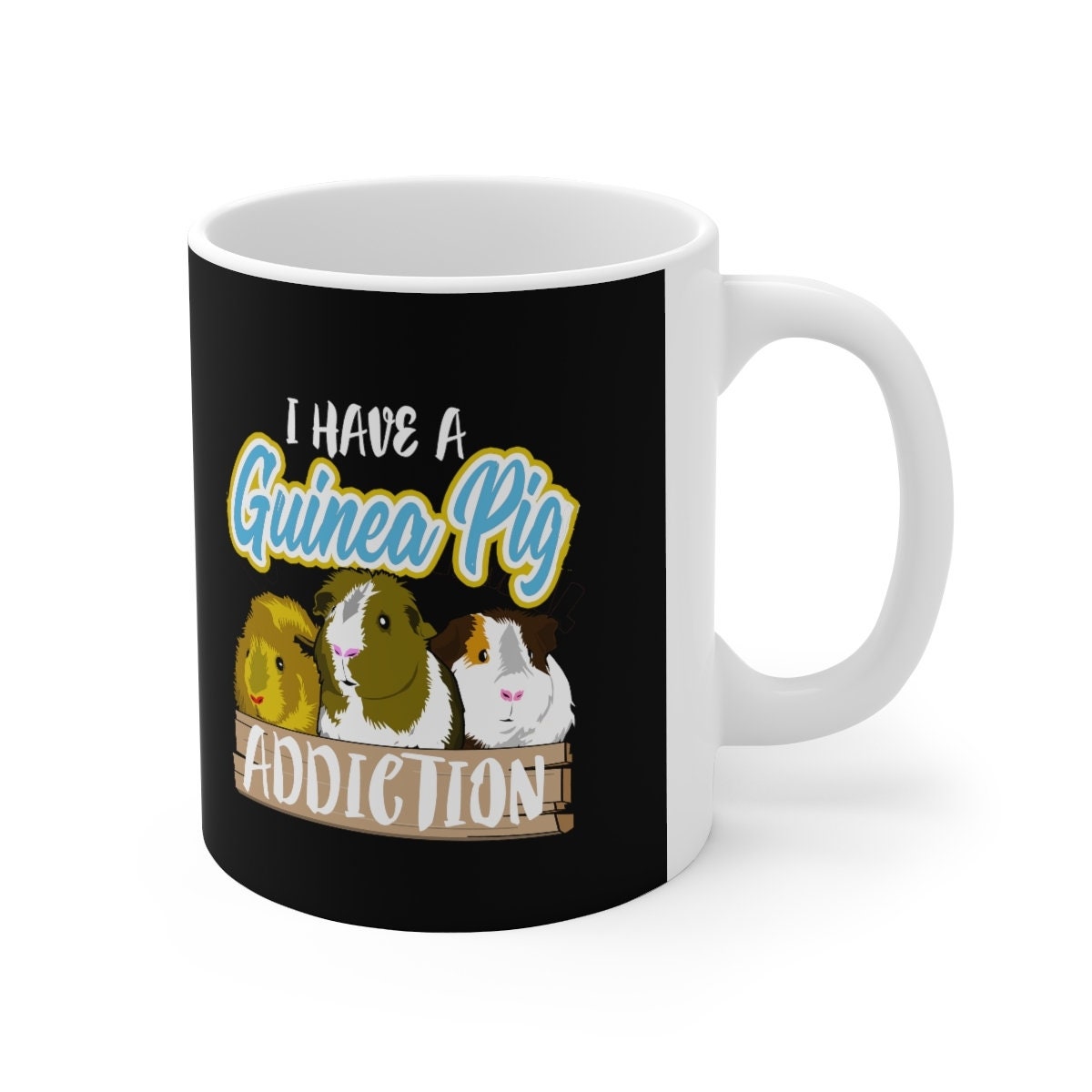 I Have A Guinea Pig Addiction Coffee Mug - guinea pig print design