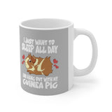 I Just Want To Sleep All Day And Hang Out With My Guinea Pig Mug, Guinea Pig Owner Mug, Guinea Pig Lover Gift, Guinea Pig Mug, Animal Mugs Image 1