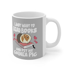 Read Books And Pet My Guinea Pig Coffee Mug - guinea pig print design