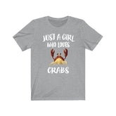 Just A Girl Who Loves Crabs Shirt, Crab Lover Shirt, Crab Lover Shirt, Crab Gift, Animal Lover Shirt, Adult Toddler Infant Kids Gift Image 1