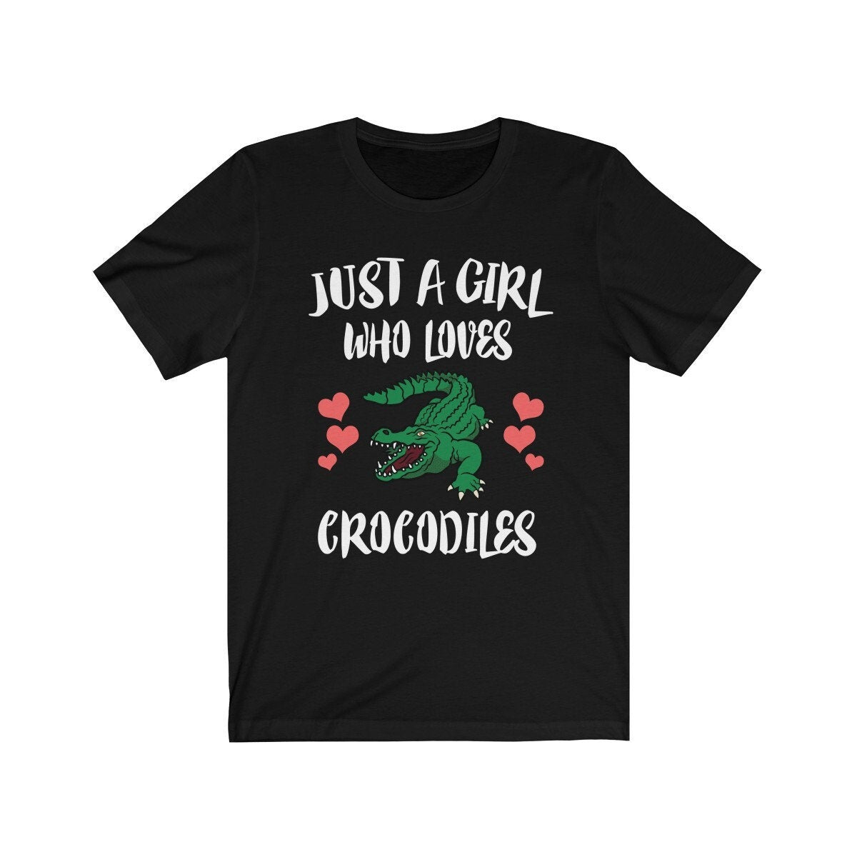 Just A Girl Who Loves Crocodiles Shirt, Crocodile Lover Shirt, Crocodile Lover Gift, Crocodile Shirt, Animal Adult Toddler Kids T-Shirt Image 1