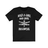 Just A Girl Who Loves Dragonflies Shirt, Dragonfly Lover Shirt, Dragonfly Lover Gift, Dragonfly Shirt, Animal Adult Toddler Kids T-Shirt Image 1