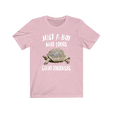 Just A Boy Who Loves Giant Tortoises Shirt, Giant Tortoise Lover Shirt, Giant Tortoise Shirt, Turtle Lover Gift, Animal Adult Kids T-Shirt Image 4