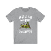 Just A Boy Who Loves Grasshoppers Shirt, Grasshopper Lover Shirt, Grasshopper Shirt, Grasshopper Lover Gift, Animal Adult Kids T-Shirt Image 1