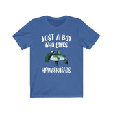 Just A Boy Who Loves Hammerheads Shark Shirt, Hammerhead Shark Lover Shirt, Shark Shirt, Shark Lover Gift, Animal Adult Kids T-Shirt Image 1
