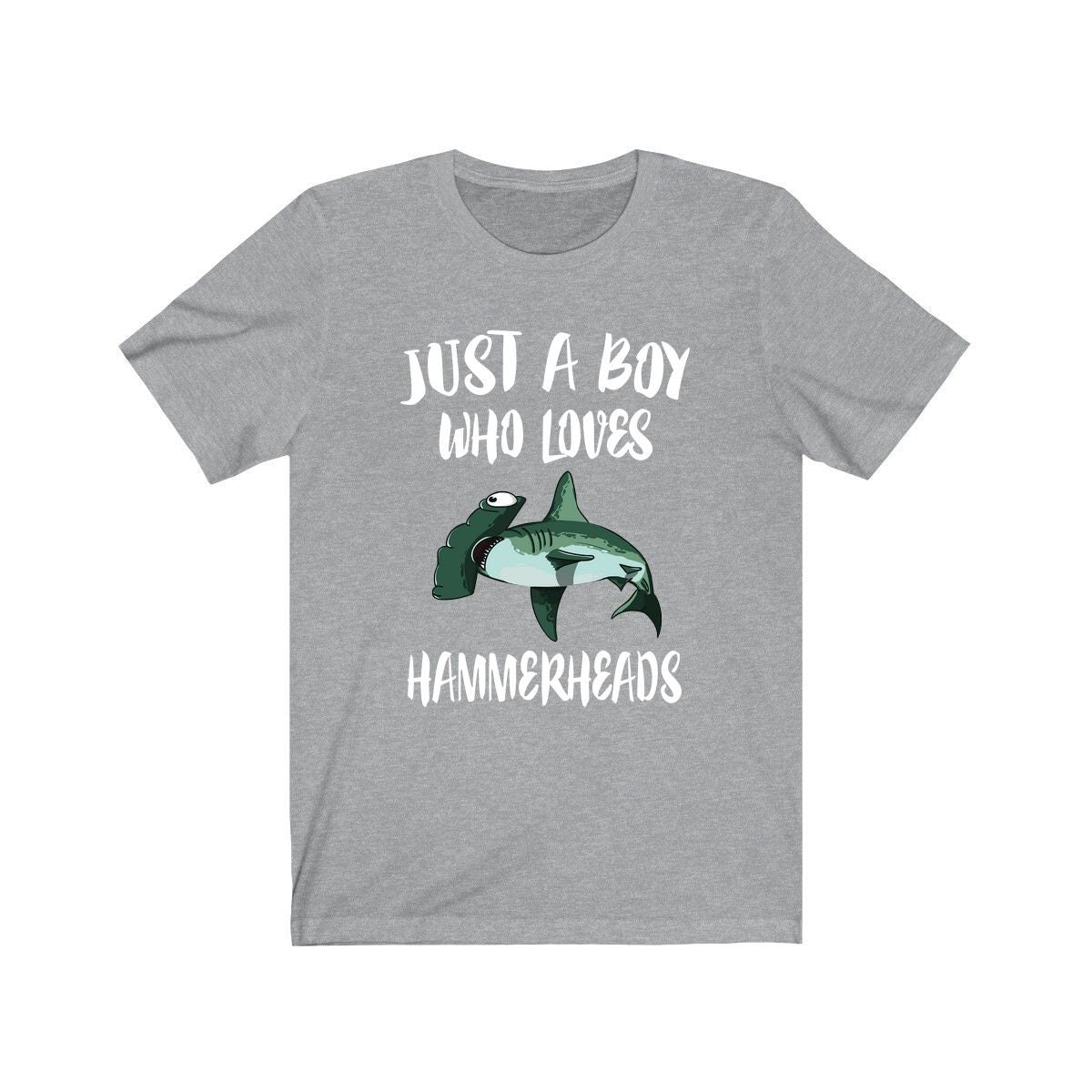 Just a boy who loves hammerhead sharks ocean apex predator tee