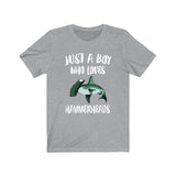 Just A Boy Who Loves Hammerheads Shark Shirt, Hammerhead Shark Lover Shirt, Shark Shirt, Shark Lover Gift, Animal Adult Kids T-Shirt Image 2