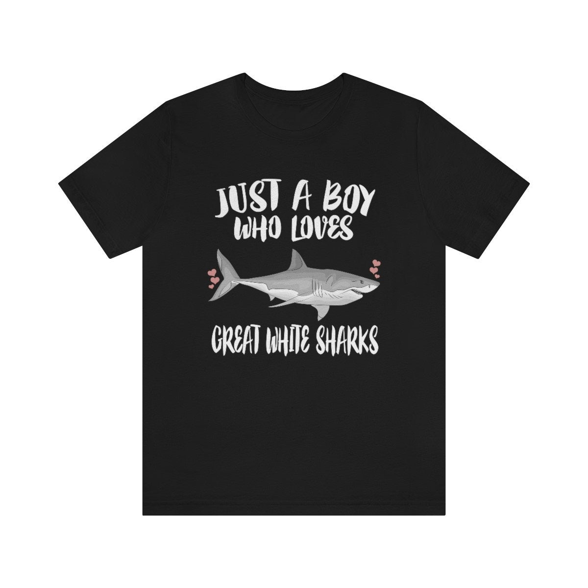 Just A Boy Who Loves Great White Shark Shirt, Great White Shark Lover Shirt, Shark Shirt, Shark Lover Gift, Animal Adult Kids T-Shirt Image 1
