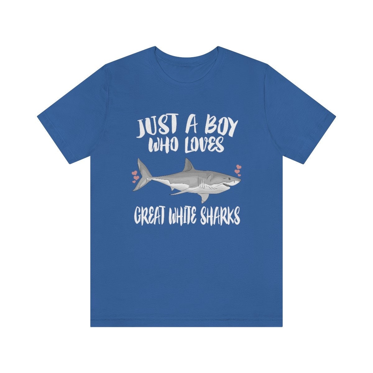 Just A Boy Who Loves Great White Sharks Shirt - Great White Shark print design
