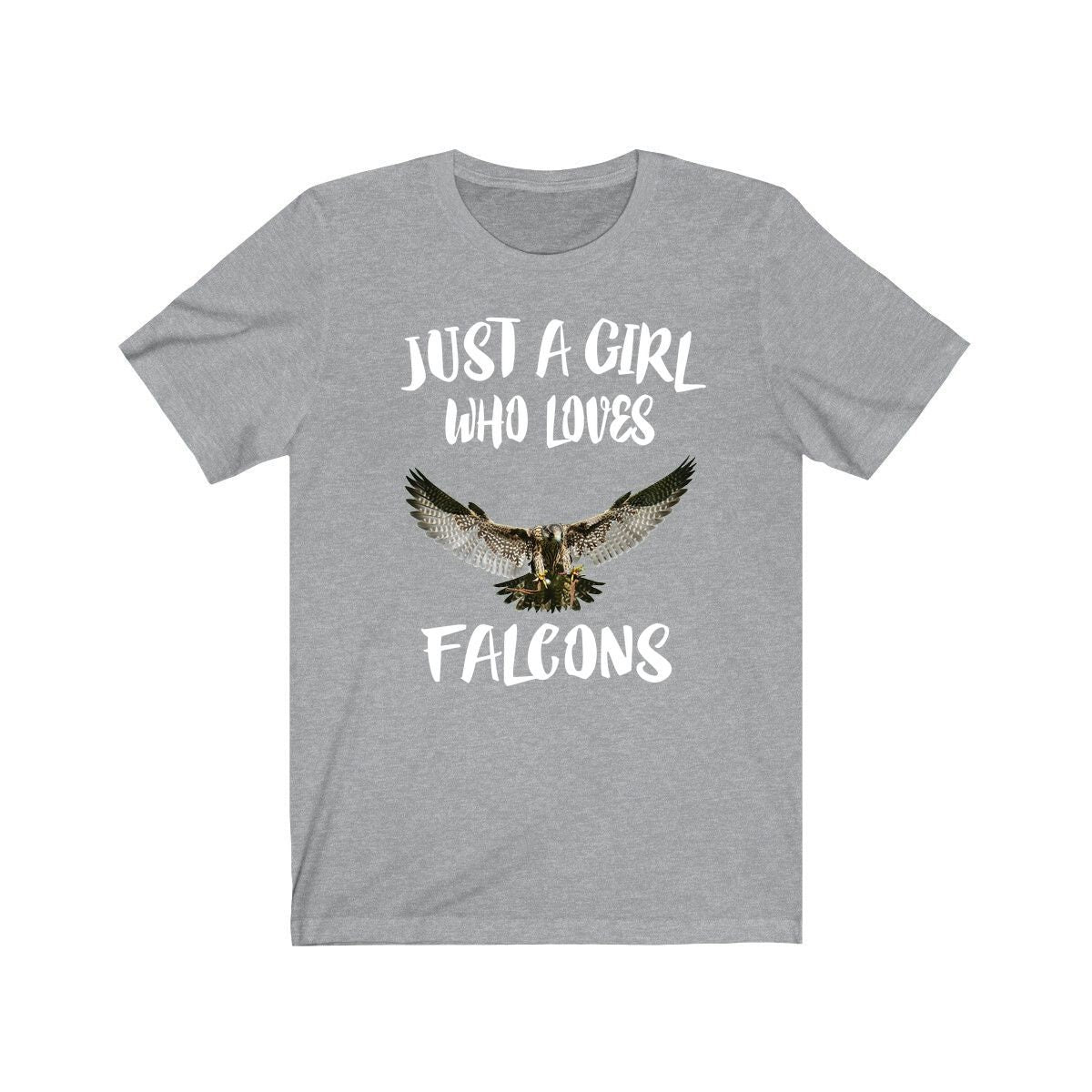 Just A Girl Who Loves Falcons Birds Shirt, Falcon Lover Shirt, Falcon Lover Gift, Falcon Shirt, Birding Shirt, Animal Adult Kids T-Shirt Image 1