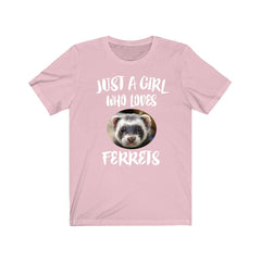 Just A Girl Who Loves Ferrets Shirt - ferret print design