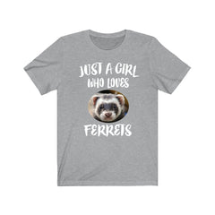 Just A Girl Who Loves Ferrets Shirt - ferret print design