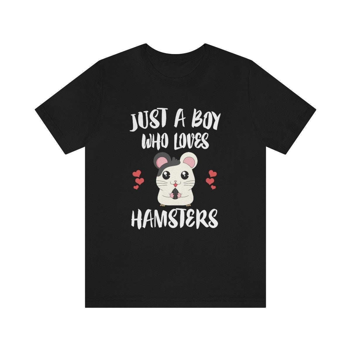 Just A Boy Who Loves Hamsters Shirt, Hamster Lover Shirt, Hamster Shirt, Hamsters Lover Gift, Animal Adult Kids T-Shirt Image 1