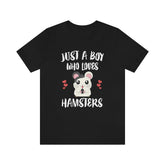 Just A Boy Who Loves Hamsters Shirt, Hamster Lover Shirt, Hamster Shirt, Hamsters Lover Gift, Animal Adult Kids T-Shirt Image 1