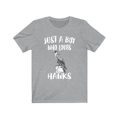 Just a boy who loves hawks raptor bird of prey lover tee