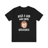 Just A Boy Who Loves Hedgehogs Shirt, Hedgehog Lover Shirt, Hedgehog Shirt, Hedgehog Lover Gift, Animal Adult Kids T-Shirt Image 1