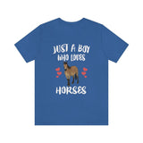 Just A Boy Who Loves Horses Shirt, Horse Lover Shirt, Horse Shirt, Horse Lover Gift, Animal Adult Kids T-Shirt Image 4