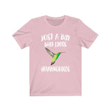 Just A Boy Who Loves Hummingbirds Birds Shirt, Hummingbird Lover Shirt, Birding Shirt, Hummingbird Lover Gift, Animal Adult Kids T-Shirt Image 4