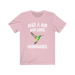 Just A Boy Who Loves Hummingbirds Birds Shirt - hummingbird print design