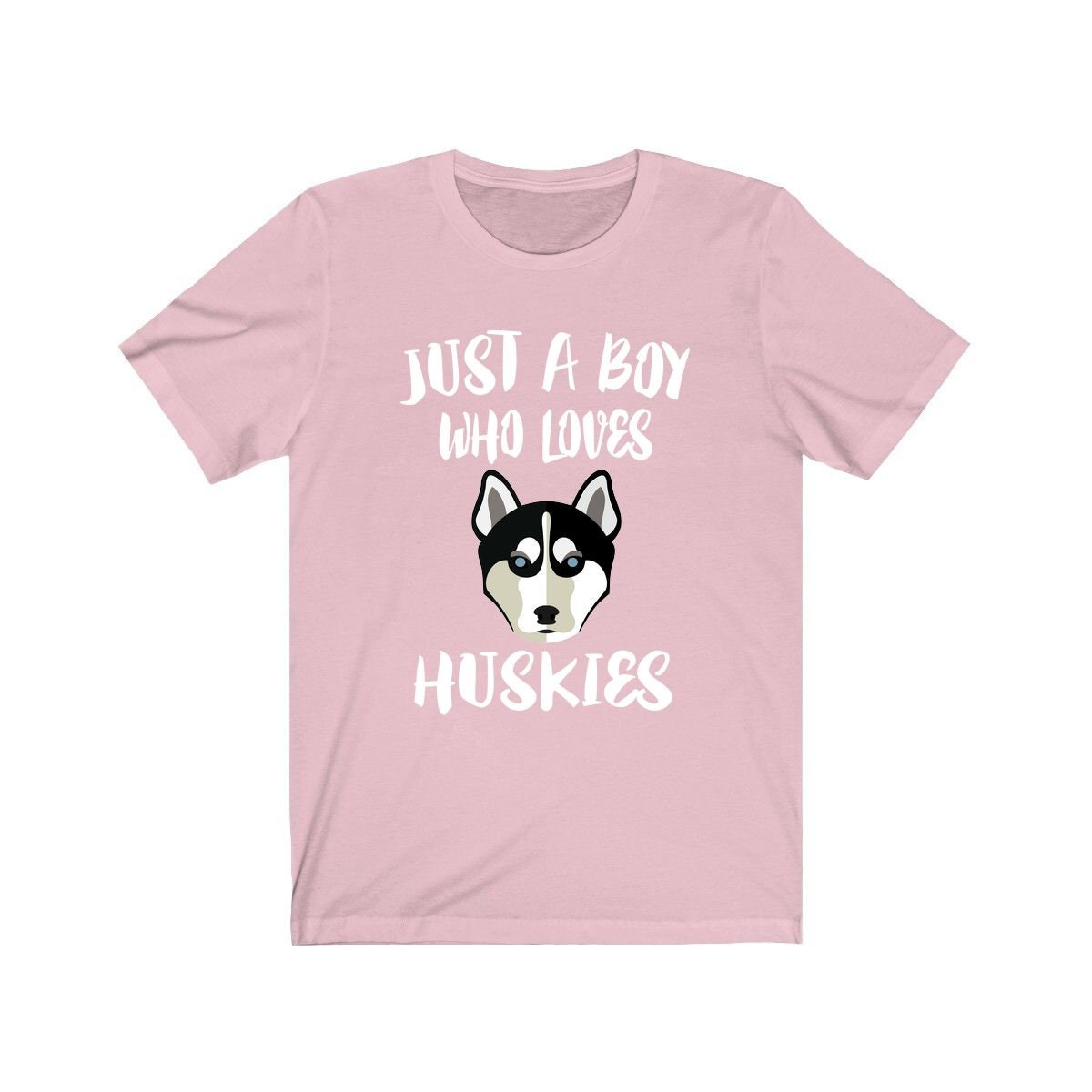 Just A Boy Who Loves Huskies Dogs Shirt - Siberian Husky print design