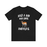 Just A Boy Who Loves Impalas Shirt, Impala Lover Shirt, Impala Shirt, Impala Lover Gift, Animal Adult Kids T-Shirt Image 1