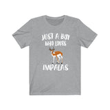 Just A Boy Who Loves Impalas Shirt, Impala Lover Shirt, Impala Shirt, Impala Lover Gift, Animal Adult Kids T-Shirt Image 3