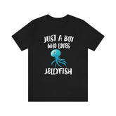 Just A Boy Who Loves Jellyfish Shirt, Jellyfish Lover Shirt, Jellyfish Shirt, Jellyfish Lover Gift, Animal Adult Kids T-Shirt Image 1