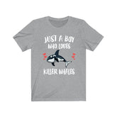 Just A Boy Who Loves Killer Whales Orca Shirt, Orca Shirt, Killer Whale Shirt, Whale Lover Gift, Animal Adult Kids T-Shirt Image 1