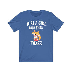 Just A Girl Who Loves Foxes Shirt - fox print design