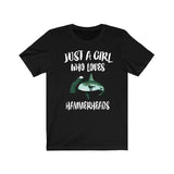 Just A Girl Who Loves Hammerheads Sharks Shirt, Shark Lover Shirt, Sharks Lover Gift, Shark Shirt, Sharks Tee, Animal Adult Kids T-Shirt Image 2