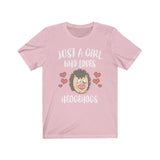 Just A Girl Who Loves Hedgehogs Shirt, Hedgehog Lover Shirt, Hedgehog Lover Gift, Hedgehog Shirt, Hedgehog Tee, Animal Adult Kids T-Shirt Image 3