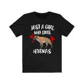 Just A Girl Who Loves Hyenas Shirt, Hyena Lover Shirt, Hyena Lover Gift, Hyena Shirt, Hyena Tee, Animal Adult Kids Image 1